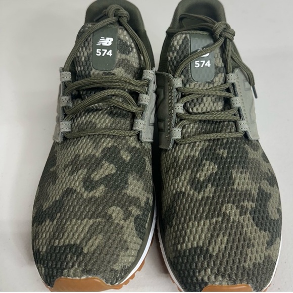 New Balance 574 Sport Camo Green Fresh Foam Sneakers Men’s 8.5 Women’s 10 - Picture 2 of 5